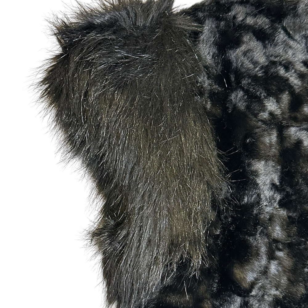 Neiman Marcus for Target Skaist Taylor Faux‎ Fur Vest 00294322 NWT Black XS - Picture 9 of 16
